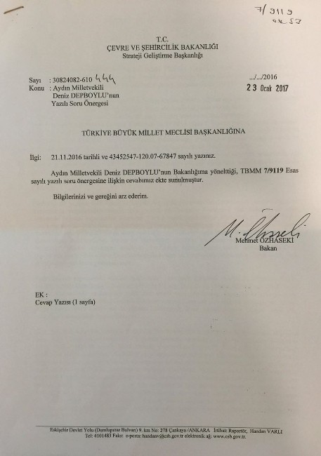 Deniz Depboyludan Kuşadası Toprak Kayması Açıklaması