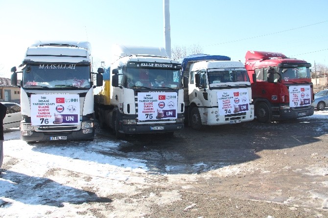 Elazığdan Halepe 4 Tır Yardım