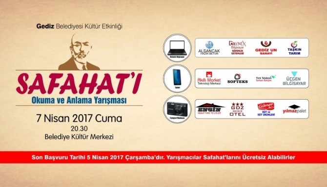 Gedizde Safahat Okuma Yarışması 2017 Müracaatları Başladı