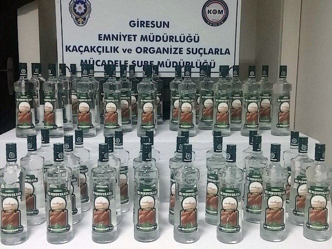 Giresunda Kaçak İçki Operasyonu