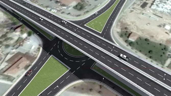 Karamanda Köprülü Kavşak Çalışması