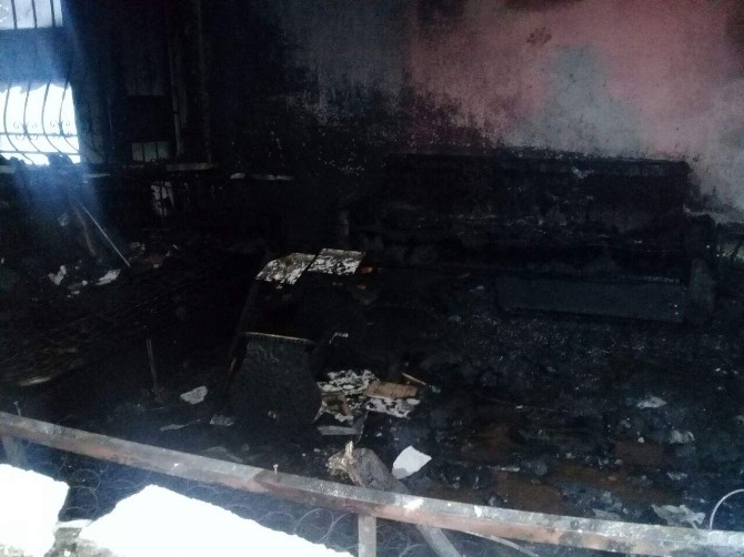 Kuluda Gurbetçi Ailenin Dairesinde Yangın Çıktı