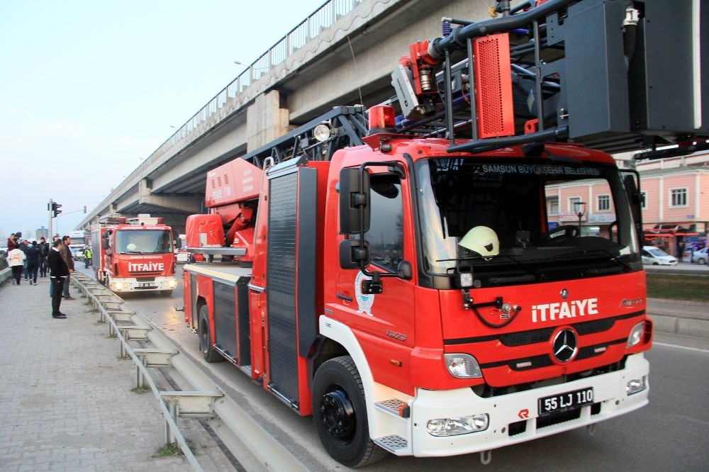 Samsunda Viyadükte İntihar Girişimi