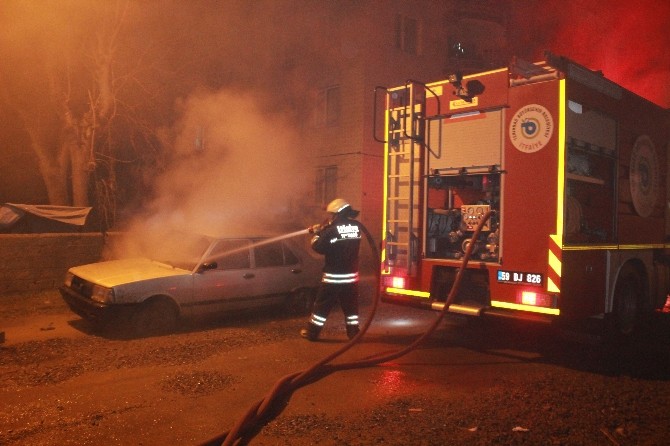 Yanan Lpgli Otomobil Paniğe  Neden Oldu