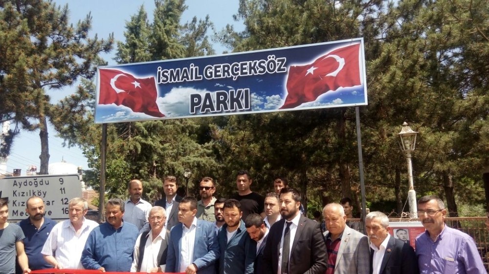 İsmail Gerçeksözün İsmi Parka Verildi
