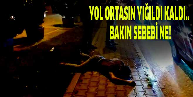 YOL ORTASIN YIĞILDI KALDI.. BAKIN SEBEBİ NE!