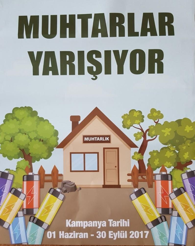 Osmangazide Muhtarlar Atık Pil Topluyor