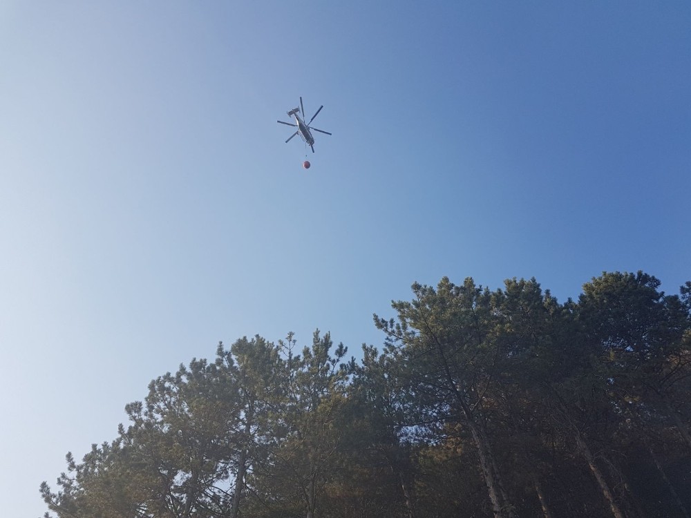 Bursada 4 Helikopterle Müdahale Edilen Orman Yangını Kontrol Altına Alındı