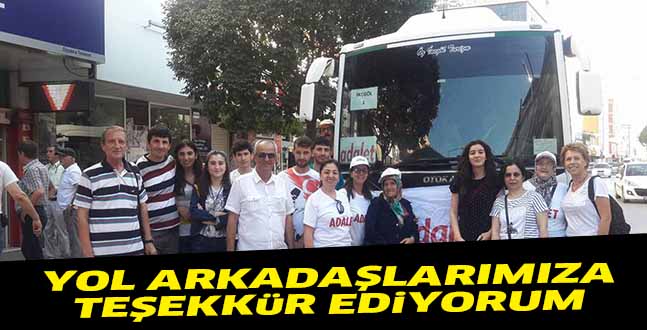 YOL ARKADAŞLARIMIZA TEŞEKKüR EDiYORUM