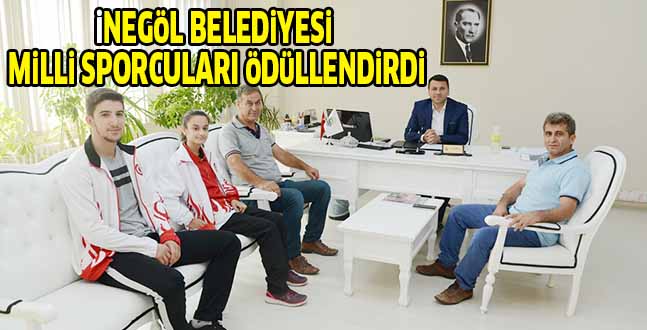 iNEGöL BELEDiYESi  MiLLi SPORCULARI öDüLLENDiRDi