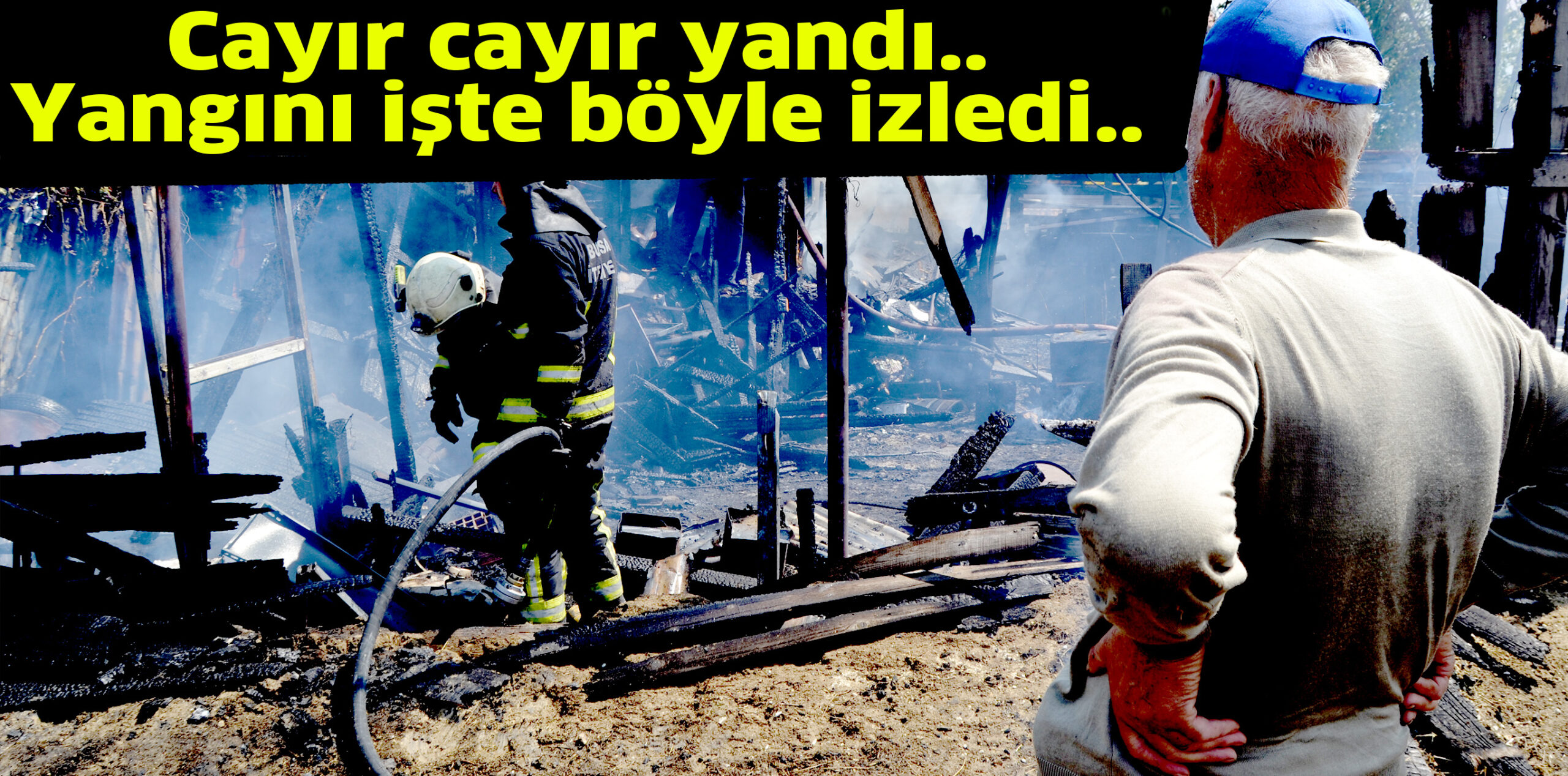 AKHiSAR MAHALLESi’NDE  KORKUTAN YANGIN