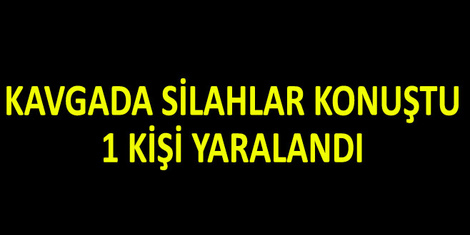 KAVGADA SİLAHLAR KONUŞTU 1 KİŞİ YARALANDI