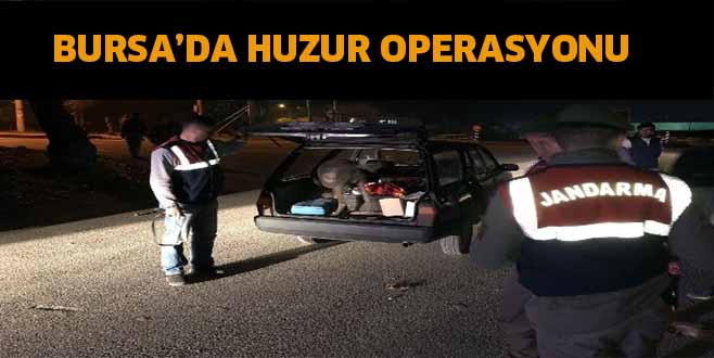 Bursa’da 5 ilçede jandarmadan huzur operasyonu: 19 şahıs yakalandı