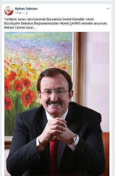 Ak Partiden Hikmet Şahine Vefa