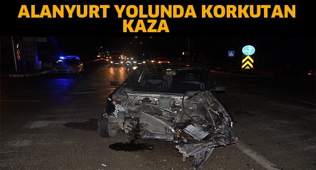 Alanyurt Yolu’nda Korkutan Kaza