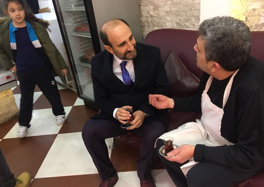 Edebali Esnafla Çay Sohbetinde