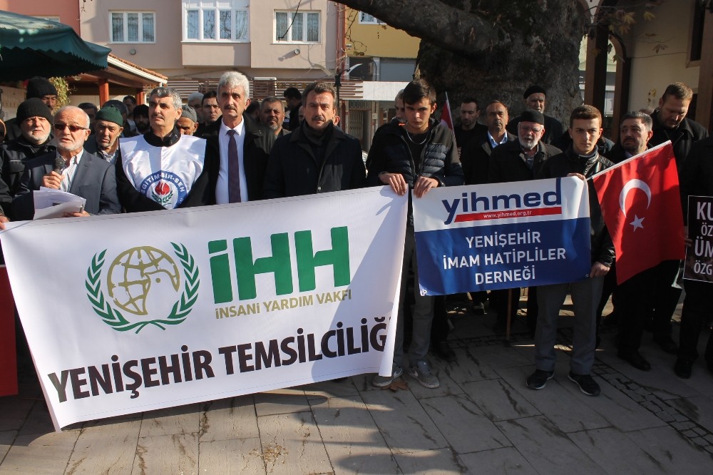 Yenişehirde Kudüs Mitingi