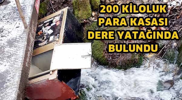 200 kiloluk para kasası dere yatağında bulundu