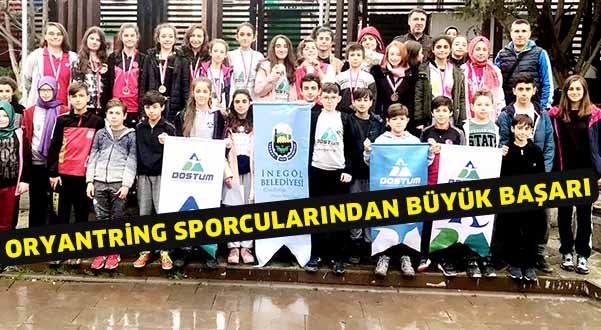 Oryantiring sporcularından büyük başarı