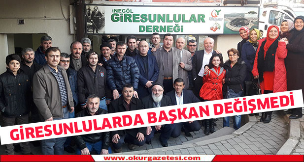 Giresunlularda başkan değişmedi