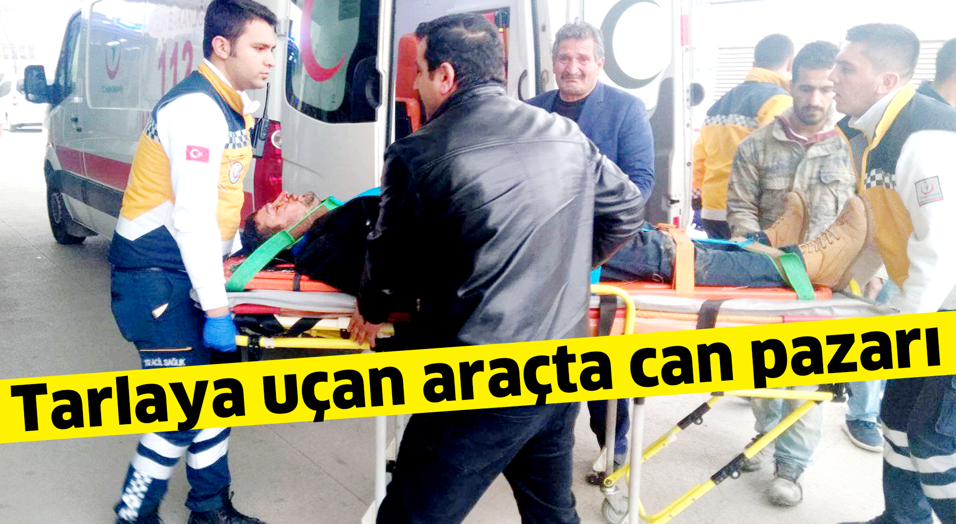 Tarlaya uçan araçta can pazarı