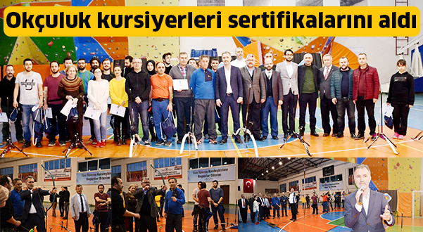 Okçuluk kursiyerleri sertifikalarını aldı