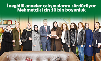 İnegöllü anneler çalışmalarını sürdürüyor Mehmetçik için 10 bin boyunluk