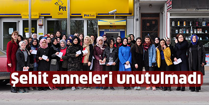 Şehit anneleri unutulmadı