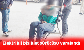 Elektrikli bisiklet sürücüsü yaralandı
