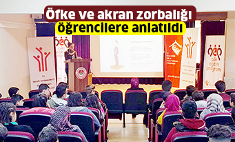 Öfke ve akran zorbalığı  öğrencilere anlatıldı