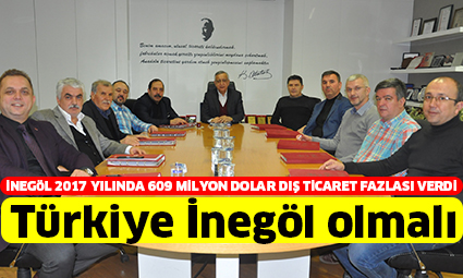 iNEGöL 2017 YILINDA 609 MiLYON DOLAR DIŞ TiCARET FAZLASI VERDi Türkiye İnegöl olmalı