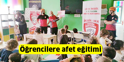 Öğrencilere afet eğitimi
