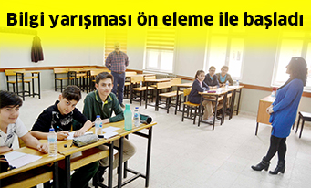 Bilgi yarışması ön eleme ile başladı