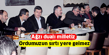 Ağzı dualı milletiz ordumuzun sırtı yere gelmez