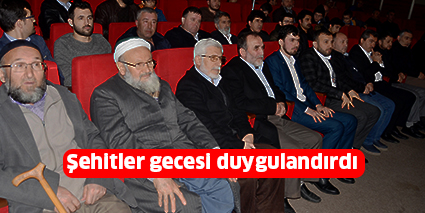 Şehitler gecesi duygulandırdı