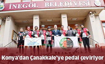 Konya’dan Çanakkale’ye pedal çeviriyor