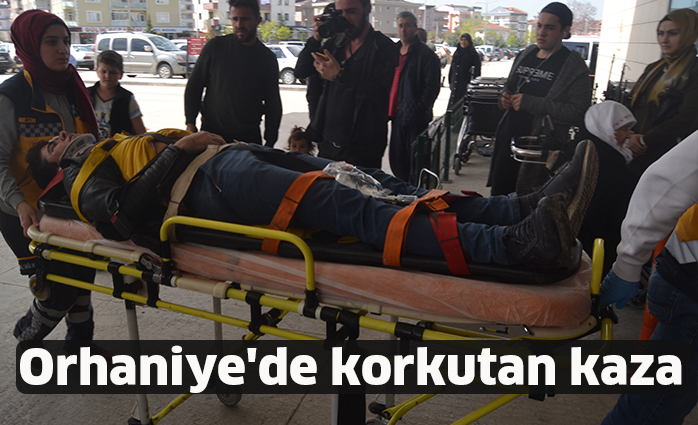Orhaniye’de korkutan kaza