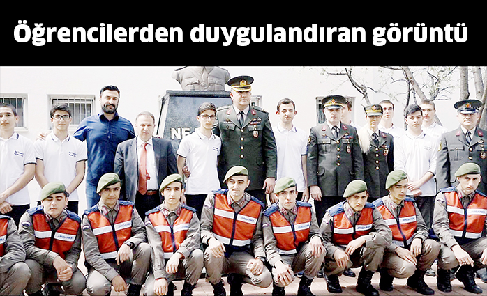 Öğrencilerden duygulandıran görüntü