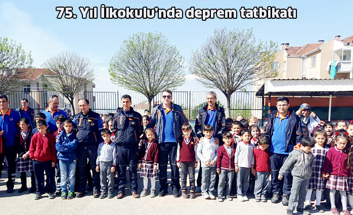 75. Yıl İlkokulu’nda deprem tatbikatı