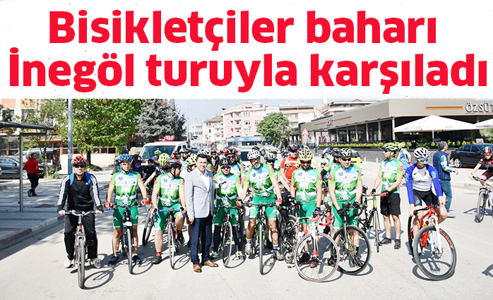 Bisikletçiler baharı İnegöl turuyla karşıladı