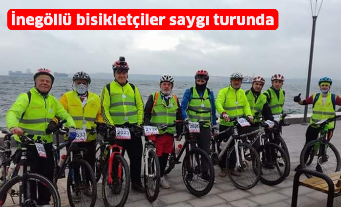 İnegöllü bisikletçiler saygı turunda