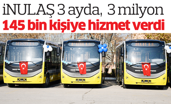 iNULAŞ 3 ayda,  3 milyon 145 bin kişiye hizmet verdi