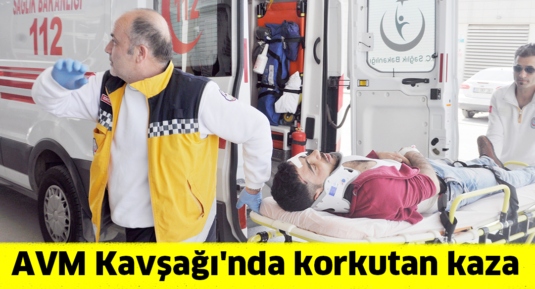 AVM Kavşağı’nda korkutan kaza