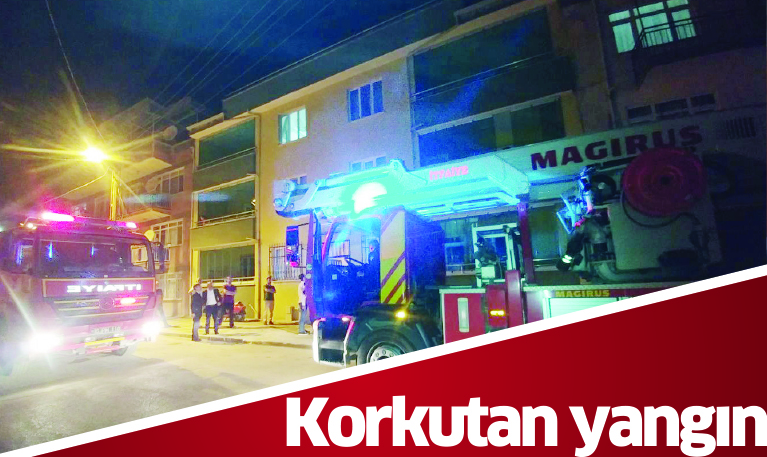 Burhaniye Mahallesi’nde  korkutan yangın