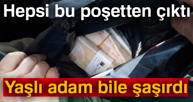 Devriye gezen polisler fark etti! Hepsi yaşlı adamın poşetinden çıktı