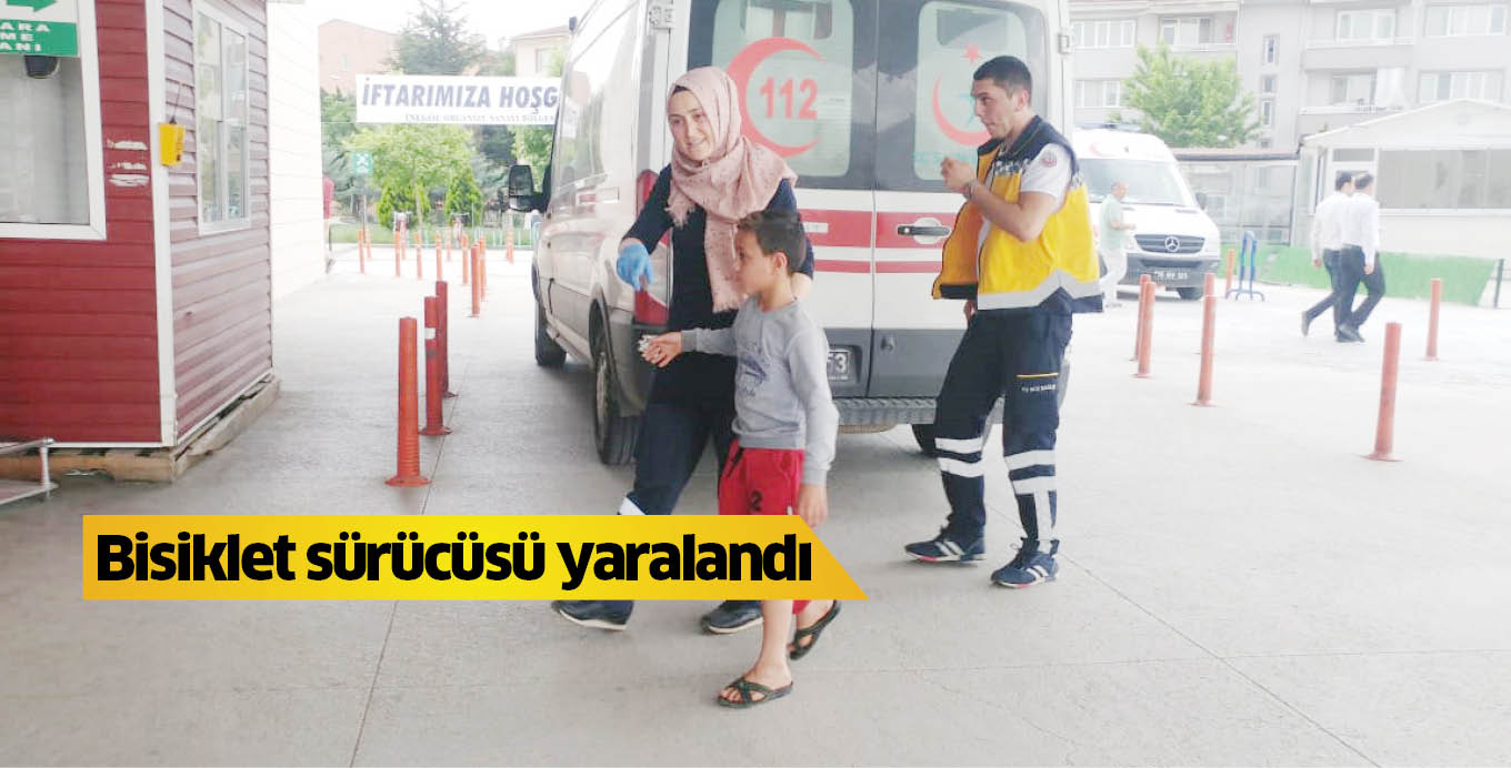 Bisiklet sürücüsü yaralandı