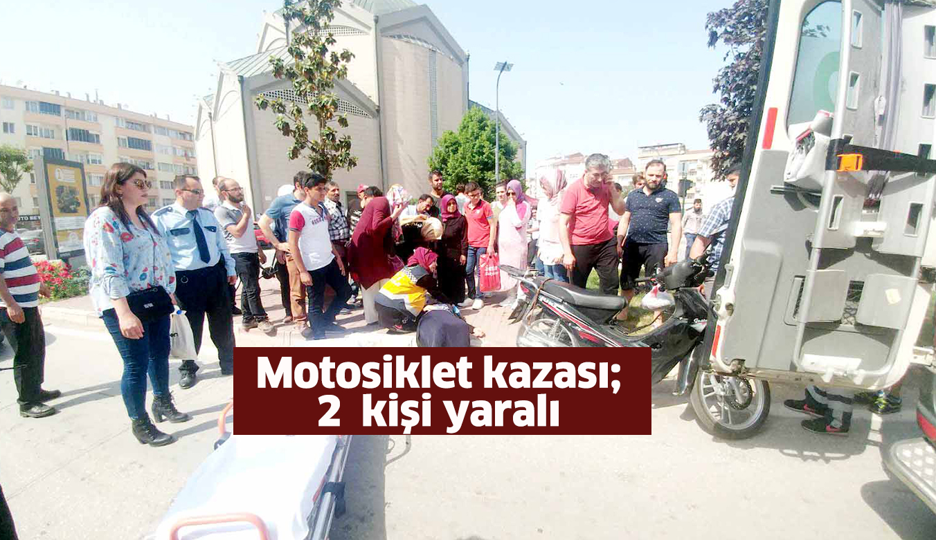 Motosiklet kazası; 2 yaralı