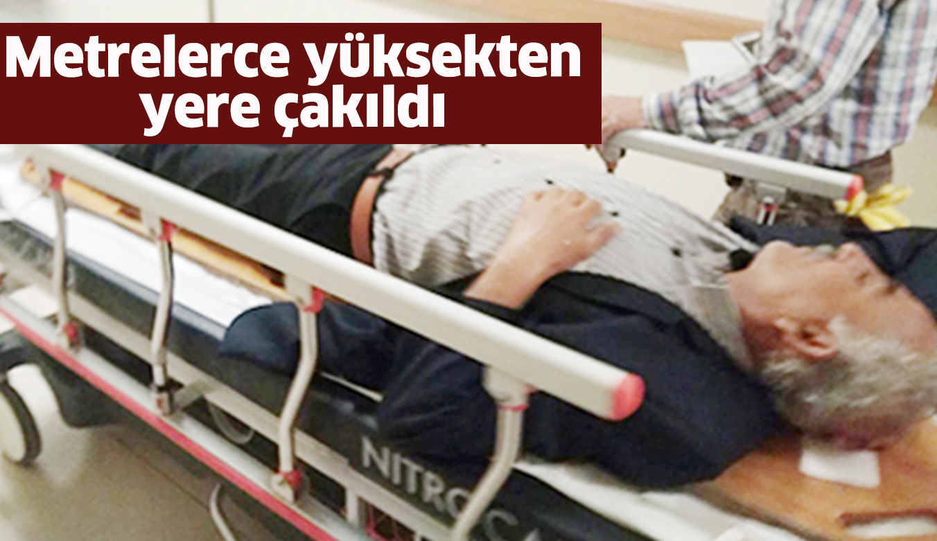 Metrelerce yüksekten yere çakıldı