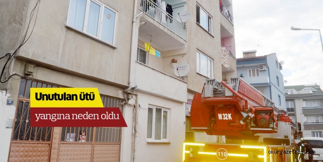 Unutulan ütü yangına neden oldu