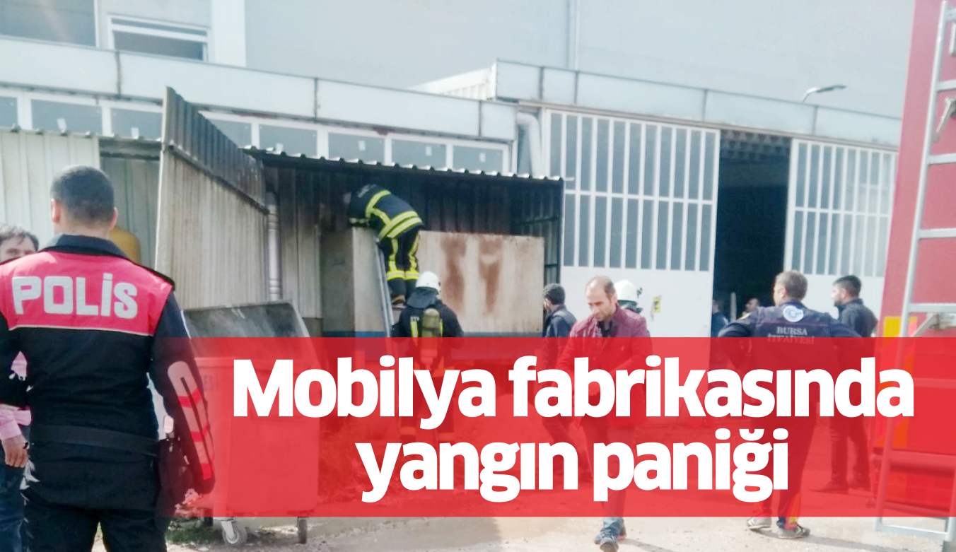 Mobilya fabrikasında yangın paniği
